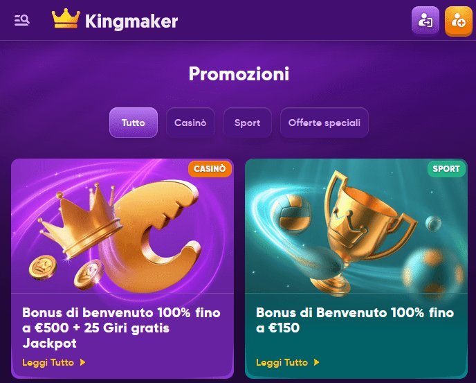 Kingmaker casino download a Italy